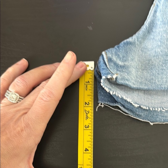 BP by Nordstrom High Waist Cutoff Jean Shorts w/ button fly. Sz 34 (14-16) - Picture 6 of 7